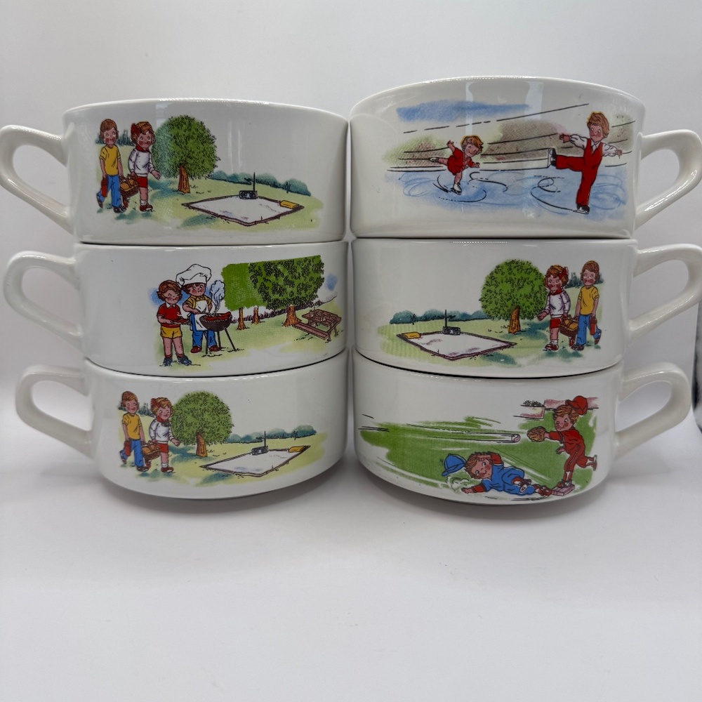 Cambells Soup Kids Soup Bowls. Set of 6.